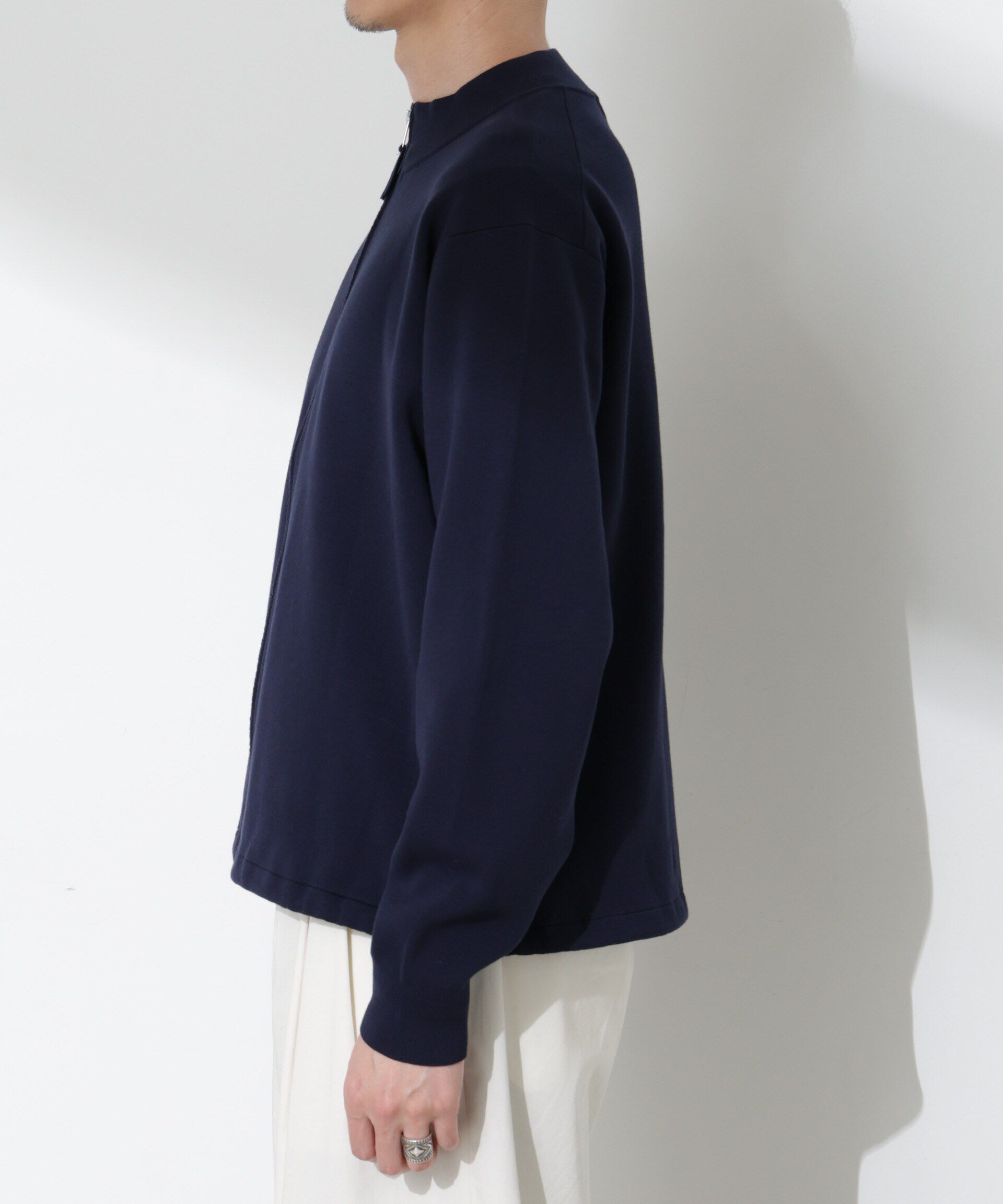 nano･universe「14ゲージミラノリブブルゾン （手洗い可能）」|ニット・セーター|