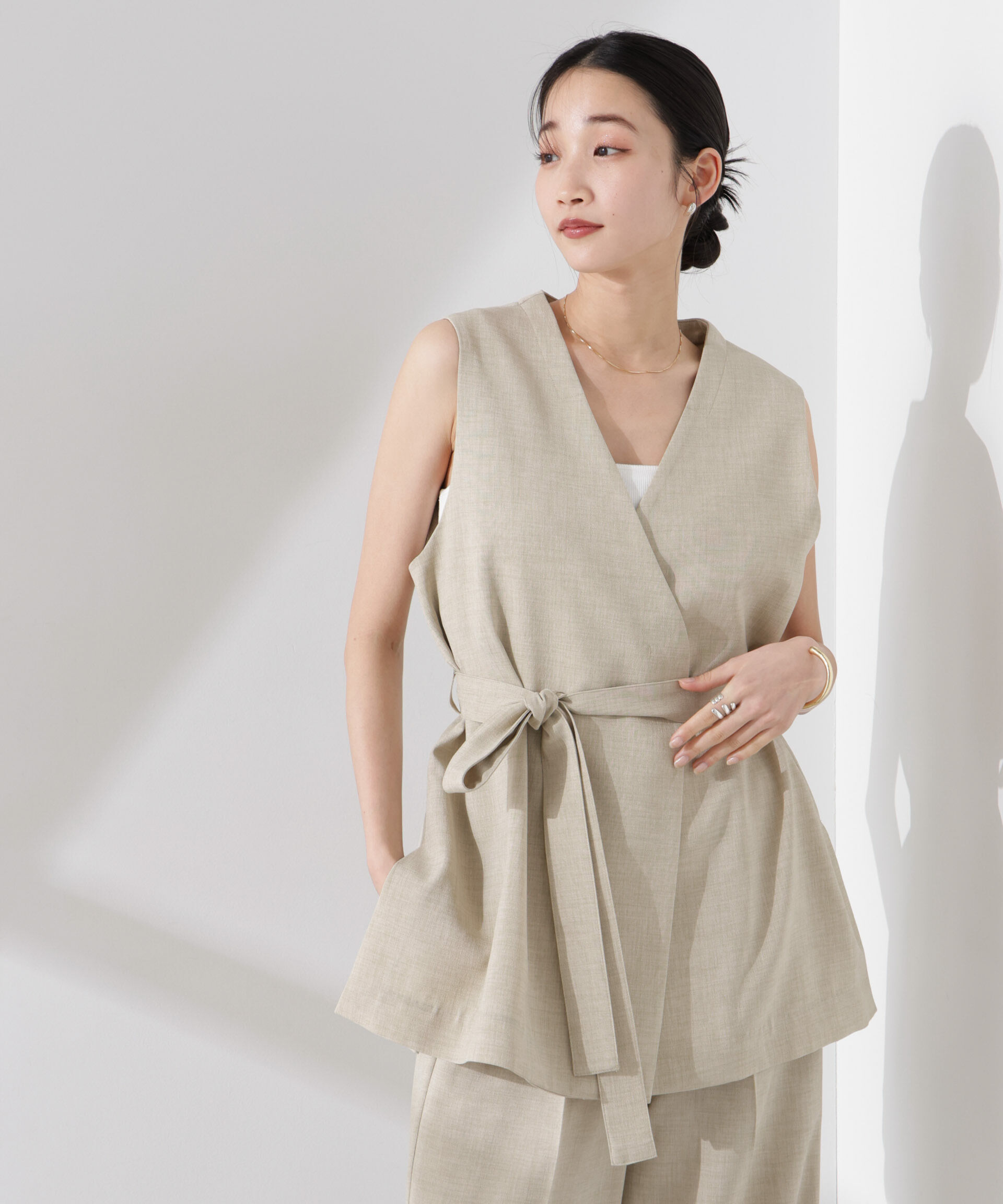 nano･universe「多機能素材ジレ(セットアップ可)」|テーラードジャケット|