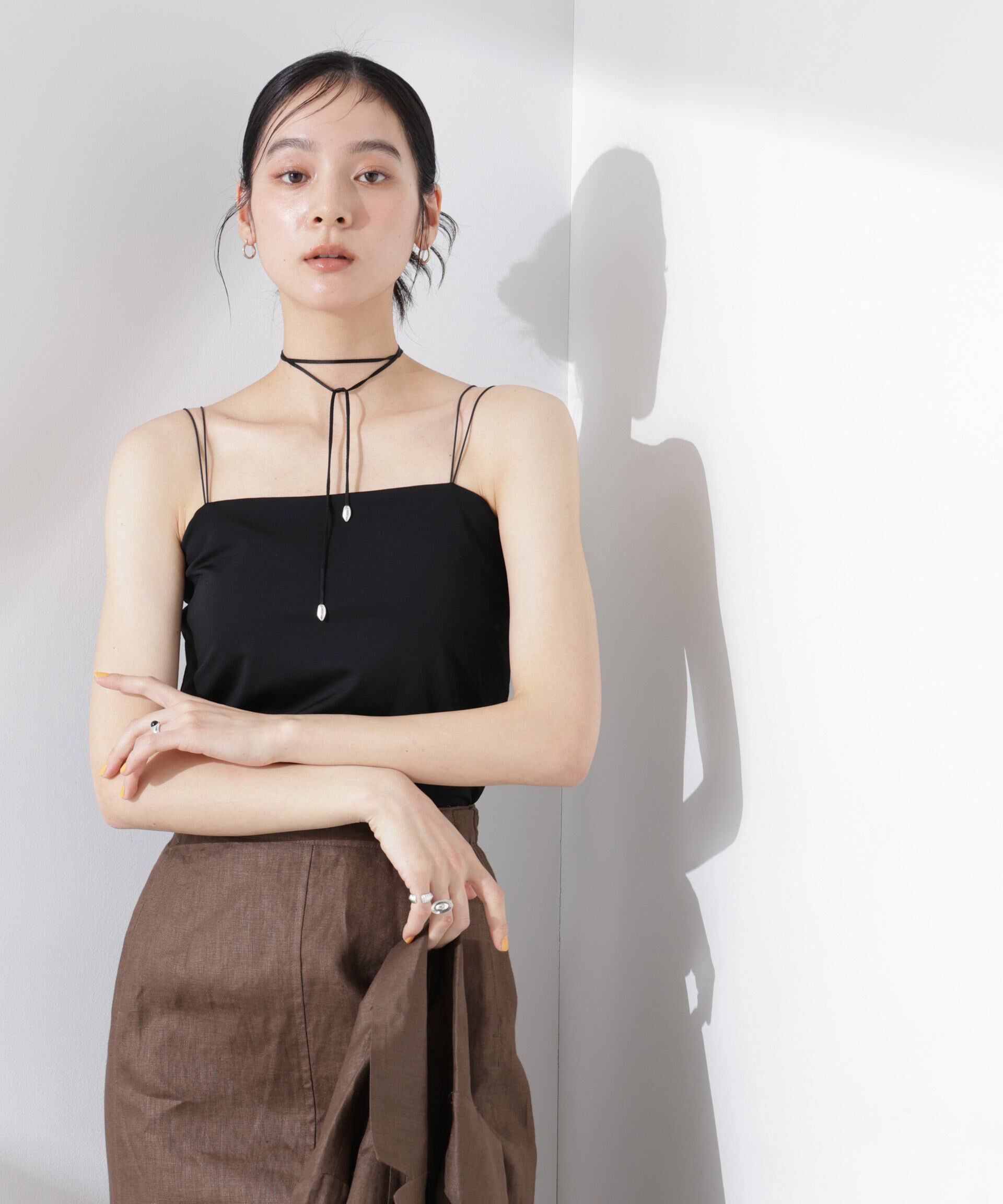 nano･universe「ストレッチポンチカップ付きベアトップキャミソール」|Tシャツ・カットソー|