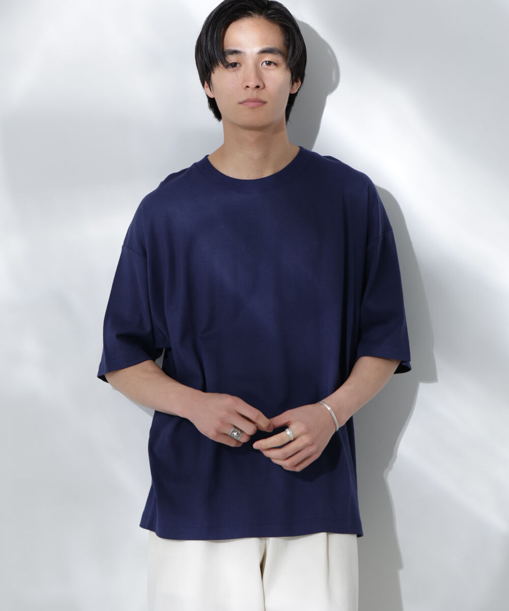 nano･universe「Anti Soaked(R)  汗染み防止 クルーネック ビッグシルエットTシャツ」|Tシャツ・カットソー|