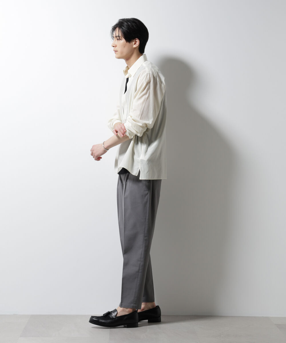 nano･universe「サイドシャーリング リネンパンツ」|チノ|