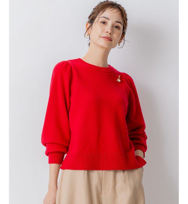 組曲「【8色展開・前後着用可】ウールカシミヤミックス パフスリーブ ニット」|ニット・セーター|ﾙﾋﾞｰﾚｯ