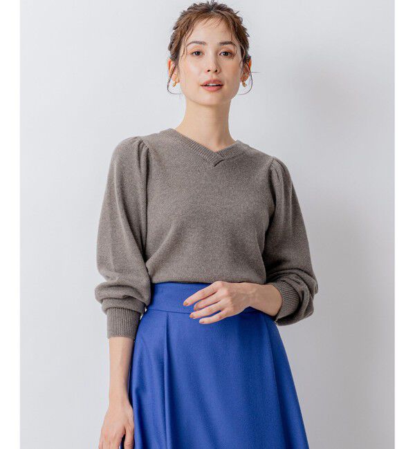 組曲「【8色展開・前後着用可】ウールカシミヤミックス パフスリーブ ニット」|ニット・セーター|ｺｺｱﾌﾞﾗ