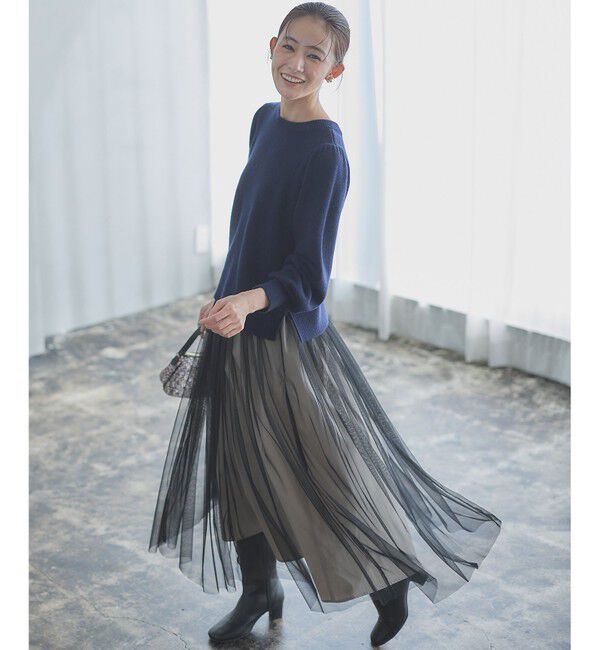 組曲「【8色展開・前後着用可】ウールカシミヤミックス パフスリーブ ニット」|ニット・セーター|