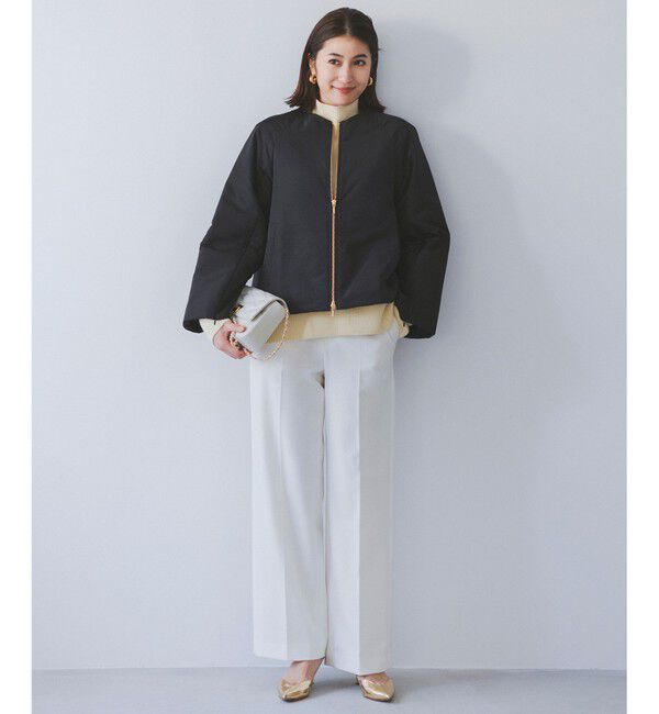 自由区「【WEB限定カラーあり・洗える】ウールカシミヤブレンドハイネック ニット」|ニット・セーター|