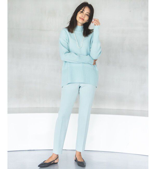 自由区「【WEB限定カラーあり・洗える】ウールカシミヤブレンドハイネック ニット」|ニット・セーター|