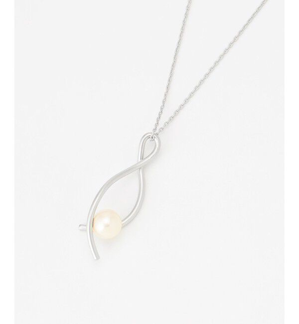 自由区「ツイストパールロング ネックレス」|ネックレス|シルバー