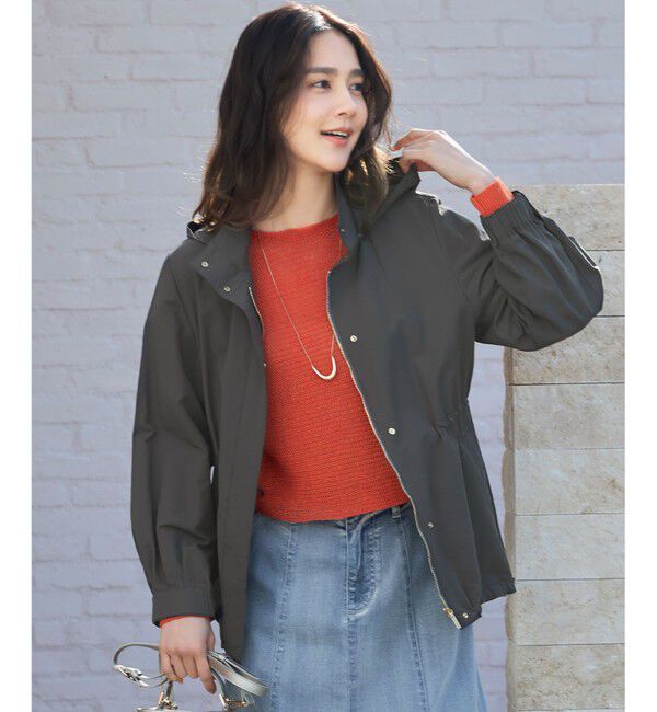 自由区「【カタログ掲載・撥水加工・洗える】コットンナイロンタッサー ブルゾン」|ブルゾン・スタジャン|スレート