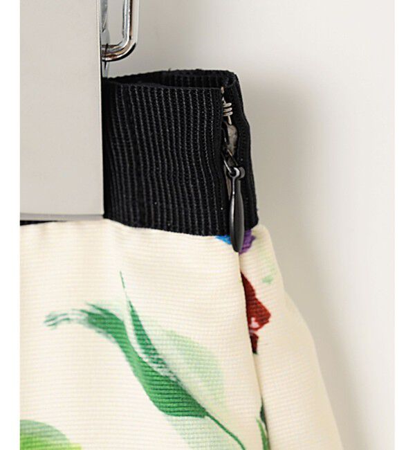 自由区「【洗える】ペイントタッチフラワープリント スカート」|スカート|