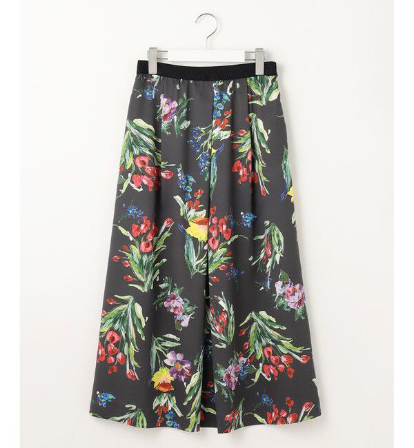 自由区「【洗える】ペイントタッチフラワープリント スカート」|スカート|