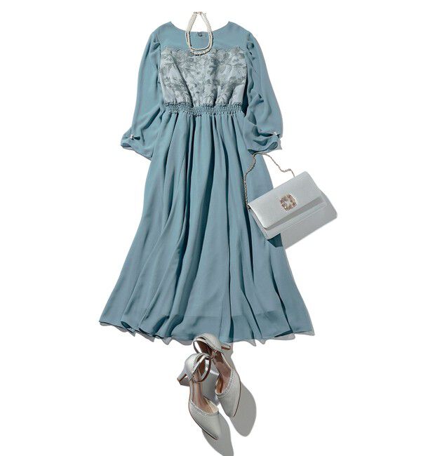 ANY SIS「【洗える】フラワー刺繍パーツ ワンピース」|ドレス|