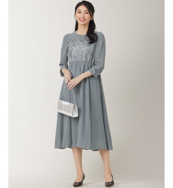 ANY SIS「【洗える】フラワー刺繍パーツ ワンピース」|ドレス|