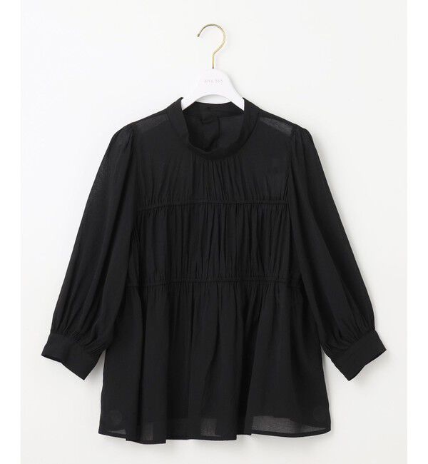 any SiS「【洗える】シャーリングシアー ブラウス」|シャツ・ブラウス|