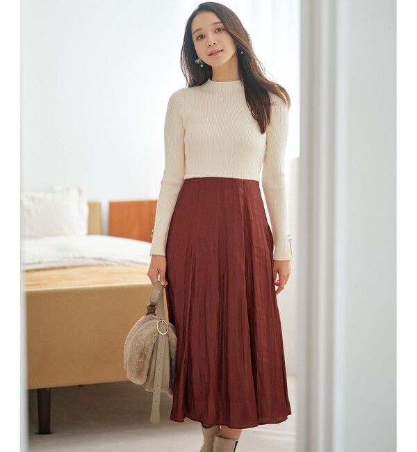 any SiS「【洗える】オーロラサテンコンビ ワンピース」|ワンピース|ﾃﾗｺｯﾀ&times;ｱ