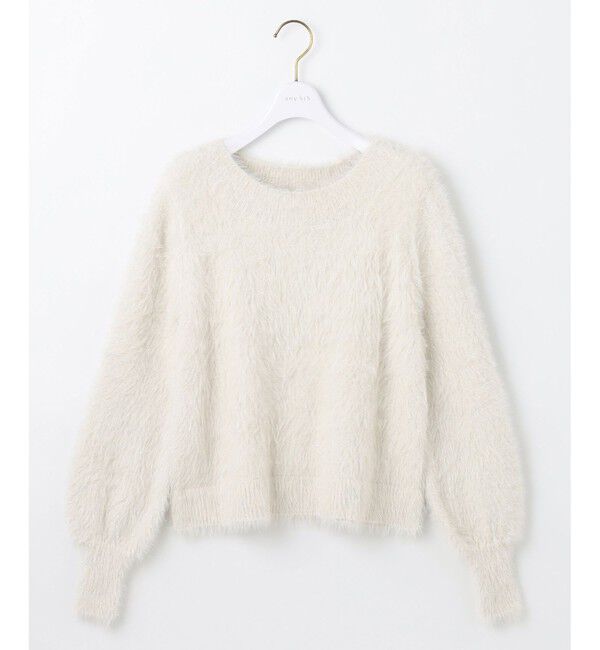 ANY SIS「【洗える】フィルムラメシャギー ニット」|ニット・セーター|
