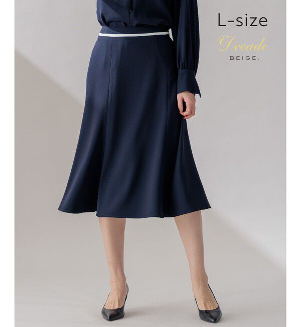 BEIGE,「【L-size】CINDY / フレアスカート」|スカート|Navy &times; White