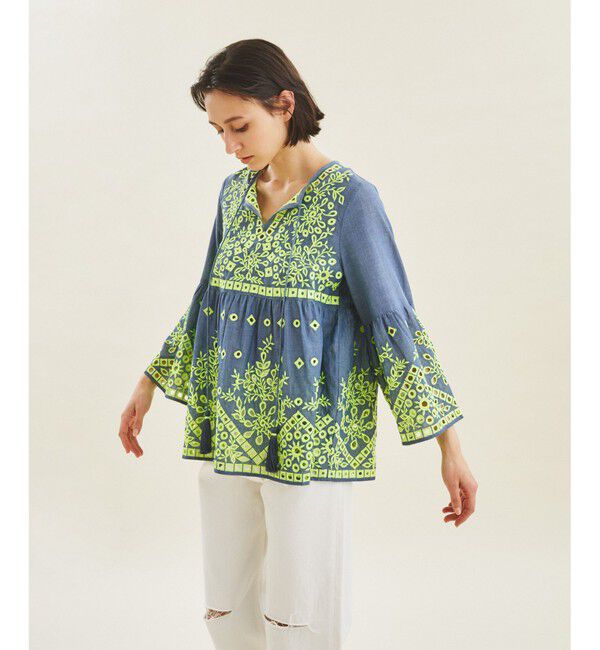 GRACE CONTINENTAL「カットワークフレアトップ」|シャツ・ブラウス|