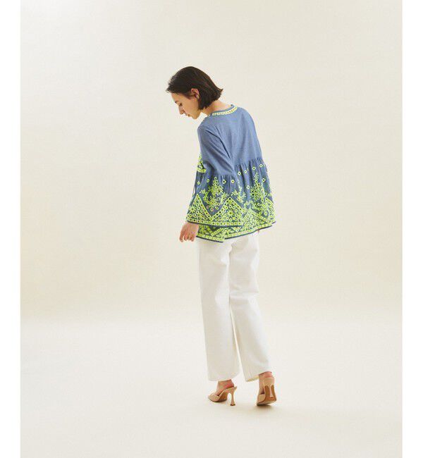 GRACE CONTINENTAL「カットワークフレアトップ」|シャツ・ブラウス|