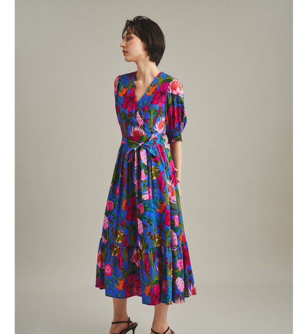  「オリエンタルフラワープリントワンピース」|ワンピース|