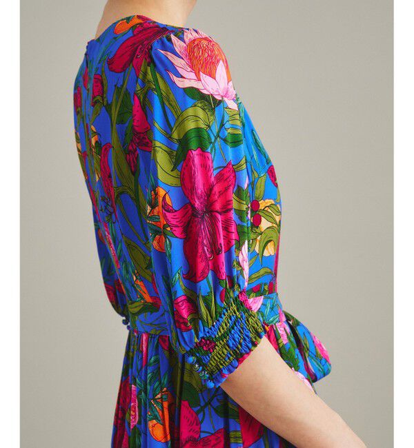  「オリエンタルフラワープリントワンピース」|ワンピース|