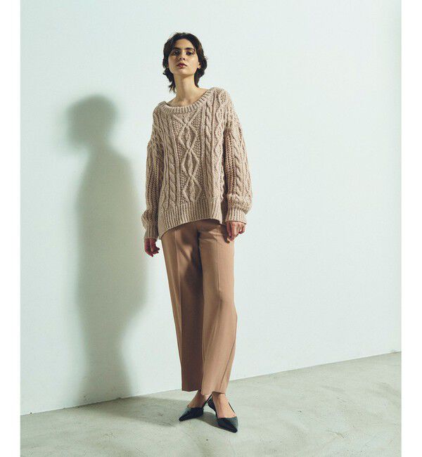 Grace Class「スパングルケーブルニット」|ニット・セーター|ピンク