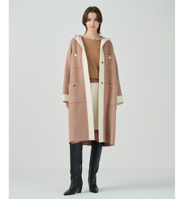 Grace Class「ラインフードリバーコート」|その他|キャメル