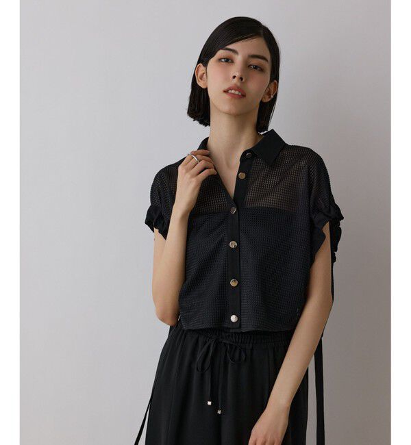 Diagram「メッシュポンチョシャツ」|シャツ・ブラウス|ブラック