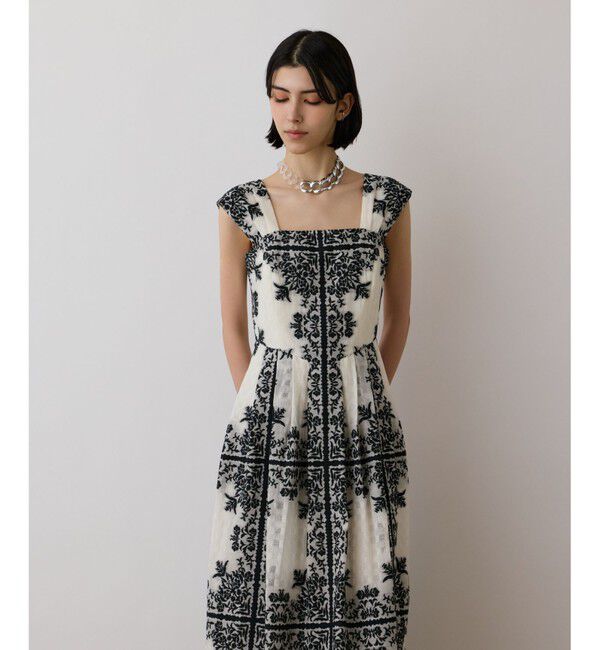 GRACE CONTINENTAL「フレームジャガードドレス」|ワンピース|