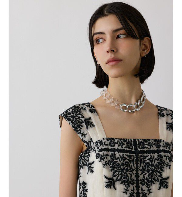 GRACE CONTINENTAL「フレームジャガードドレス」|ワンピース|