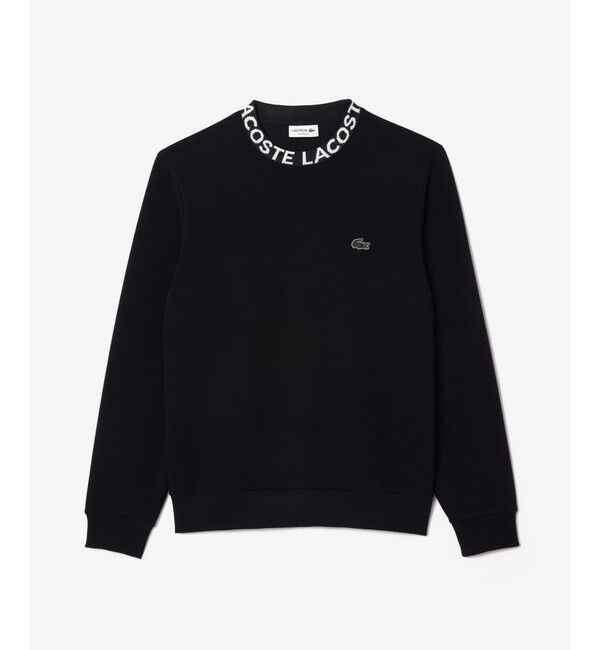 LACOSTE「ネームジャカードモックネックスウェット トレーナー」|スウェット・ジャージ|ブラック
