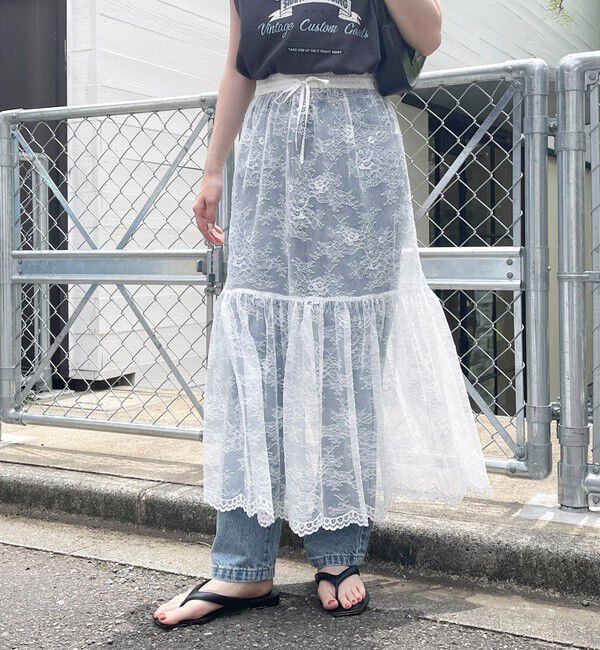 fredy emue「2WAYスカラレースギャザースカート」|スカート|