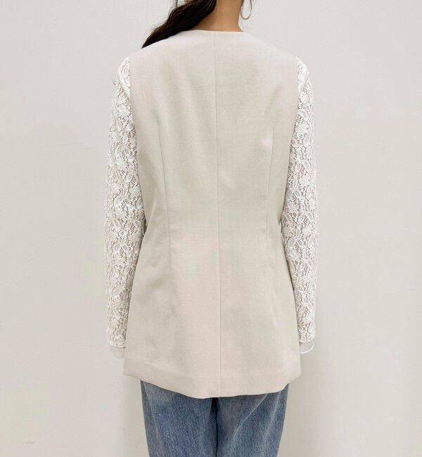 fredy emue「【セットアップ対応】パウダリーツイルベルト付きジレ」|ベスト・ジレ|