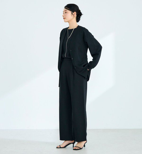 fredy emue「【セットアップ対応】パウダリーツイルベルト付きジレ」|ベスト・ジレ|