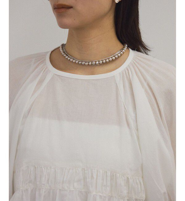 SALON adam et rope'「【WEB限定】ハーフスリーブギャザーブラウス［カディコットン］」|シャツ・ブラウス|