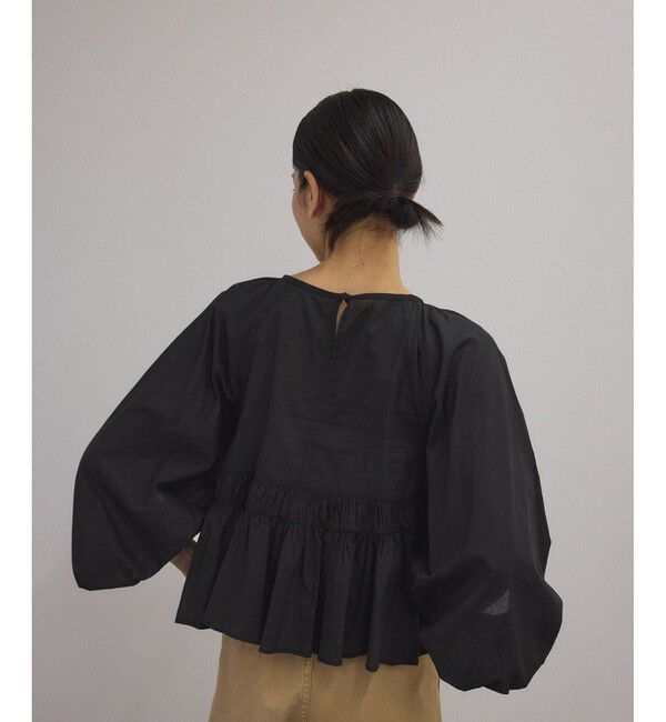 SALON adam et rope'「【WEB限定】ハーフスリーブギャザーブラウス［カディコットン］」|シャツ・ブラウス|
