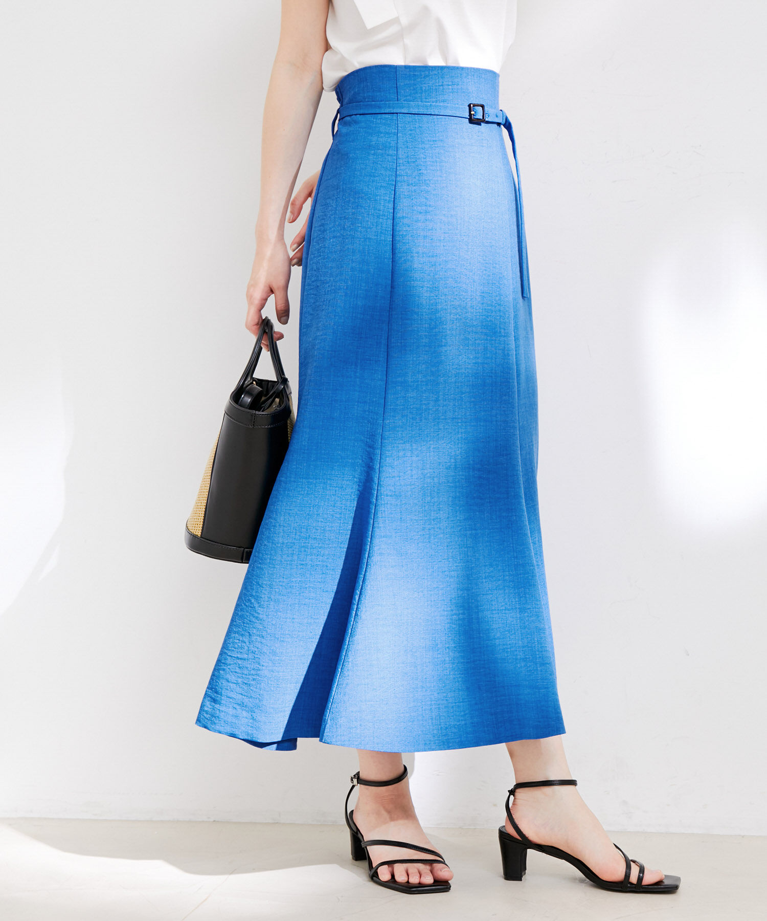 VIS「【新色】【接触冷感・洗える】美easy細ベルトマーメイドスカート」|スカート|
