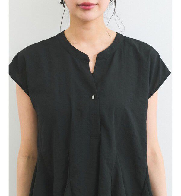 VIS「【防シワ/洗える】スキッパーフレアブラウス」|シャツ・ブラウス|