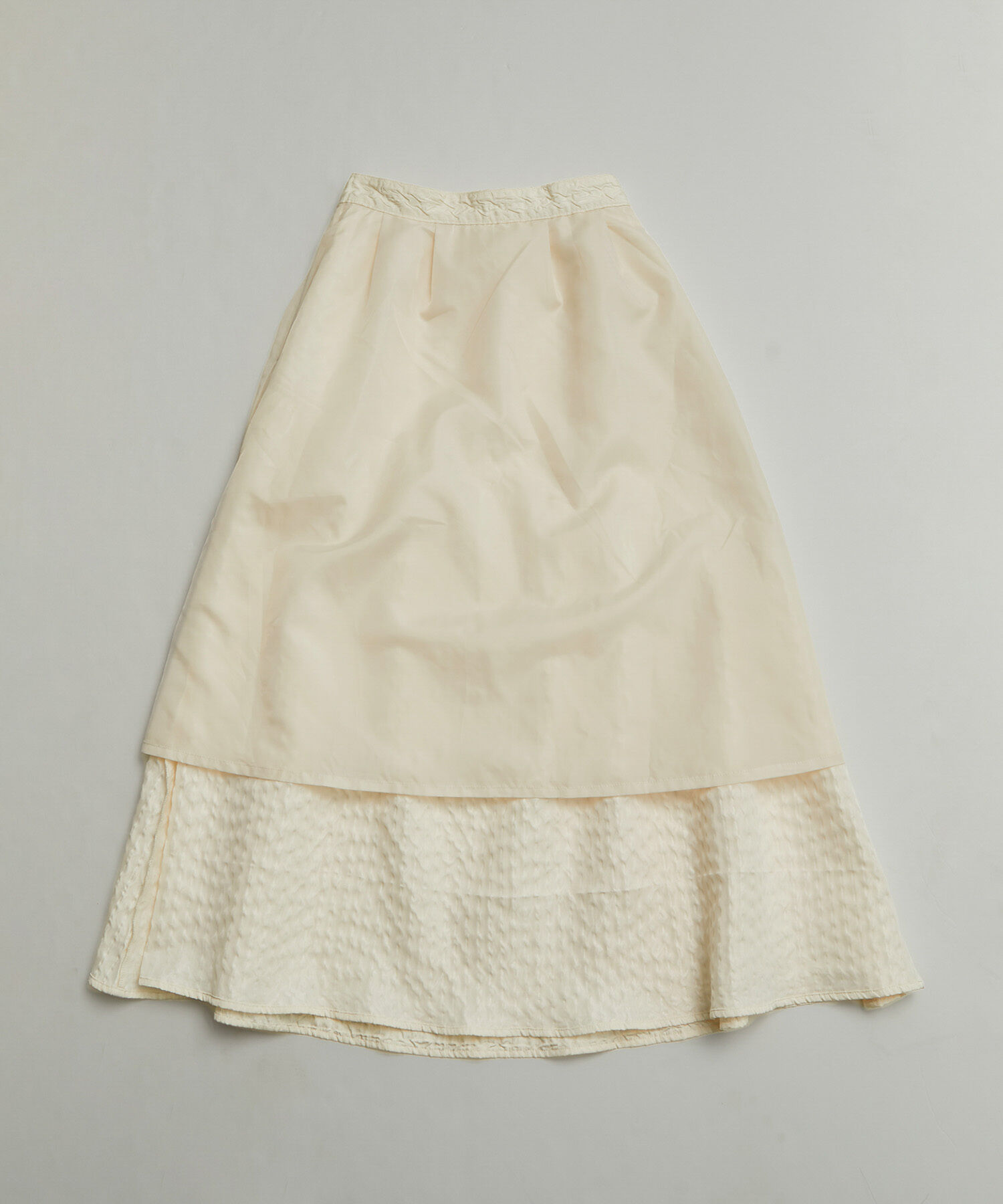 Rope&rsquo;Picnic「【emur】セットアップ対応/ふくれジャガードアシンメトリー切り替えスカート」|スカート|