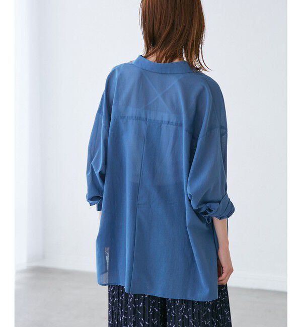 Rope&rsquo;Picnic「【接触冷感・通気性】お着軽シャツシリーズ/綿ボイルバックタックシャツ」|シャツ・ブラウス|