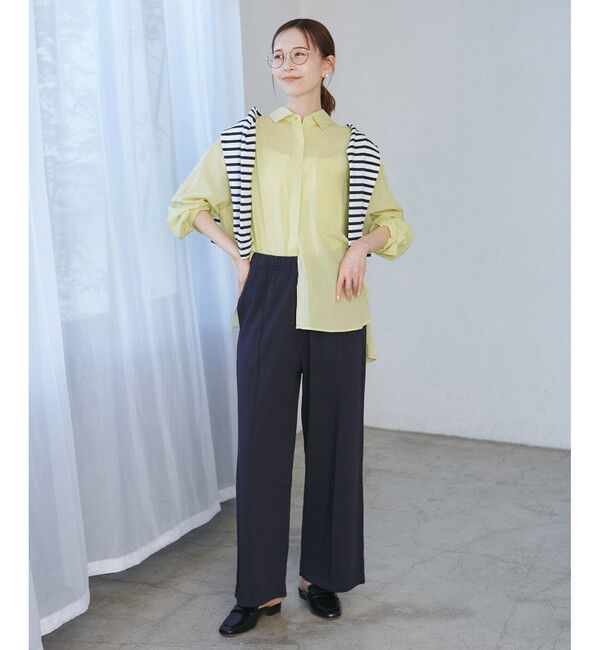 Rope&rsquo;Picnic「【接触冷感・通気性】お着軽シャツシリーズ/綿ボイルバックタックシャツ」|シャツ・ブラウス|