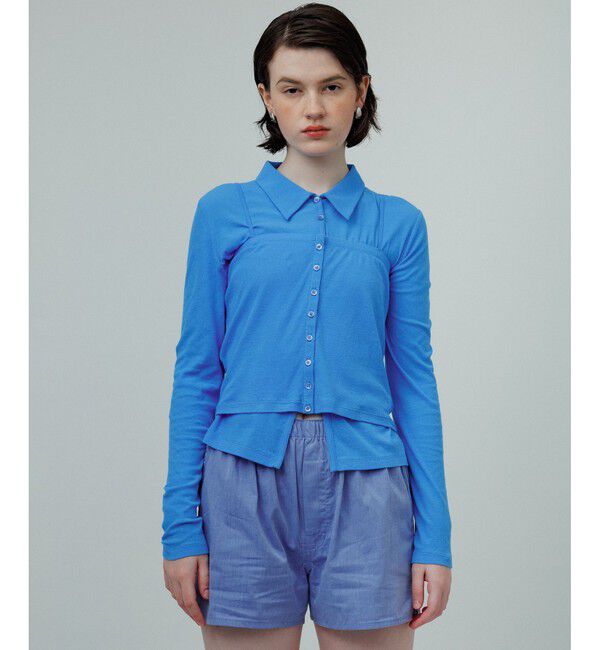 ADAM ET ROPE'「ベアキャミコンビカットソーカーディガン」|カーディガン|