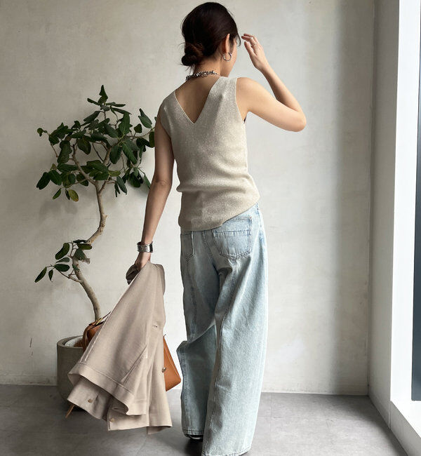  「前後2WAYラメニットタンク」|ニット・セーター|