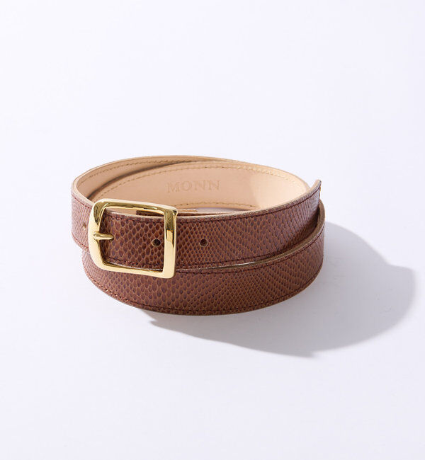  「【MONN.:.(モン)】SHIHOコラボ型押しベルト」|ベルト|