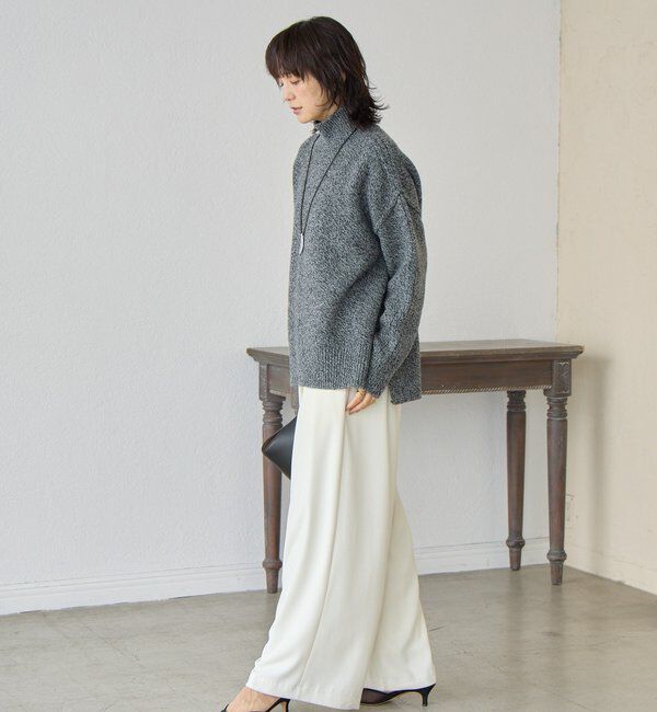  「【暖かな素材感/リバイバル】MIXヤーンタートルニット」|ニット・セーター|