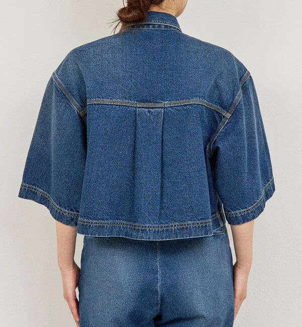  「【PEAS】【セットアップ対応】デニムハーフスリーブシャツ」|シャツ・ブラウス|