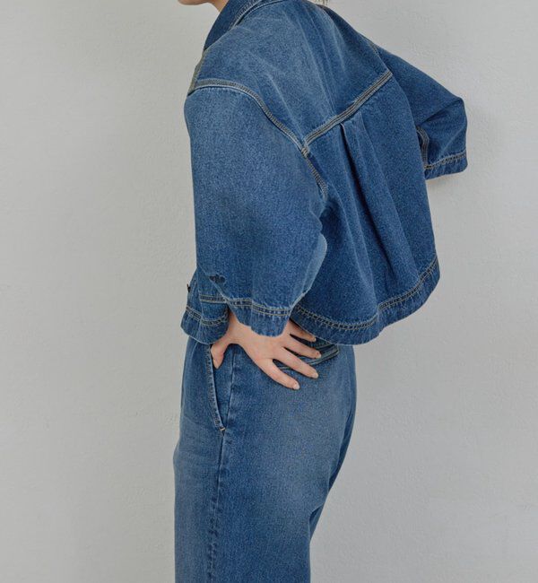  「【PEAS】【セットアップ対応】デニムハーフスリーブシャツ」|シャツ・ブラウス|