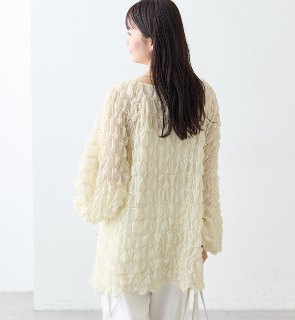  「ウェーブシアーブラウス」|シャツ・ブラウス|
