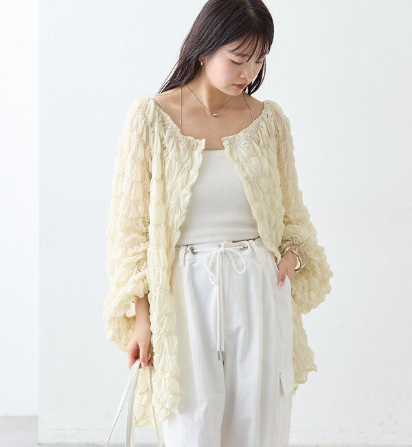  「ウェーブシアーブラウス」|シャツ・ブラウス|