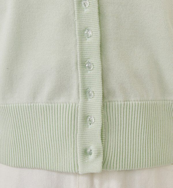  「ワイドネッククリアボタンカーディガン」|カーディガン|