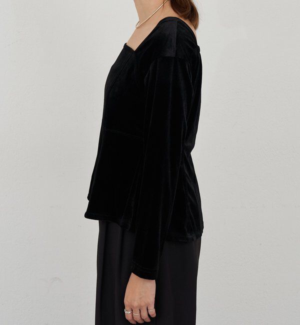  「ベロアペプラムプルオーバー」|Tシャツ・カットソー|